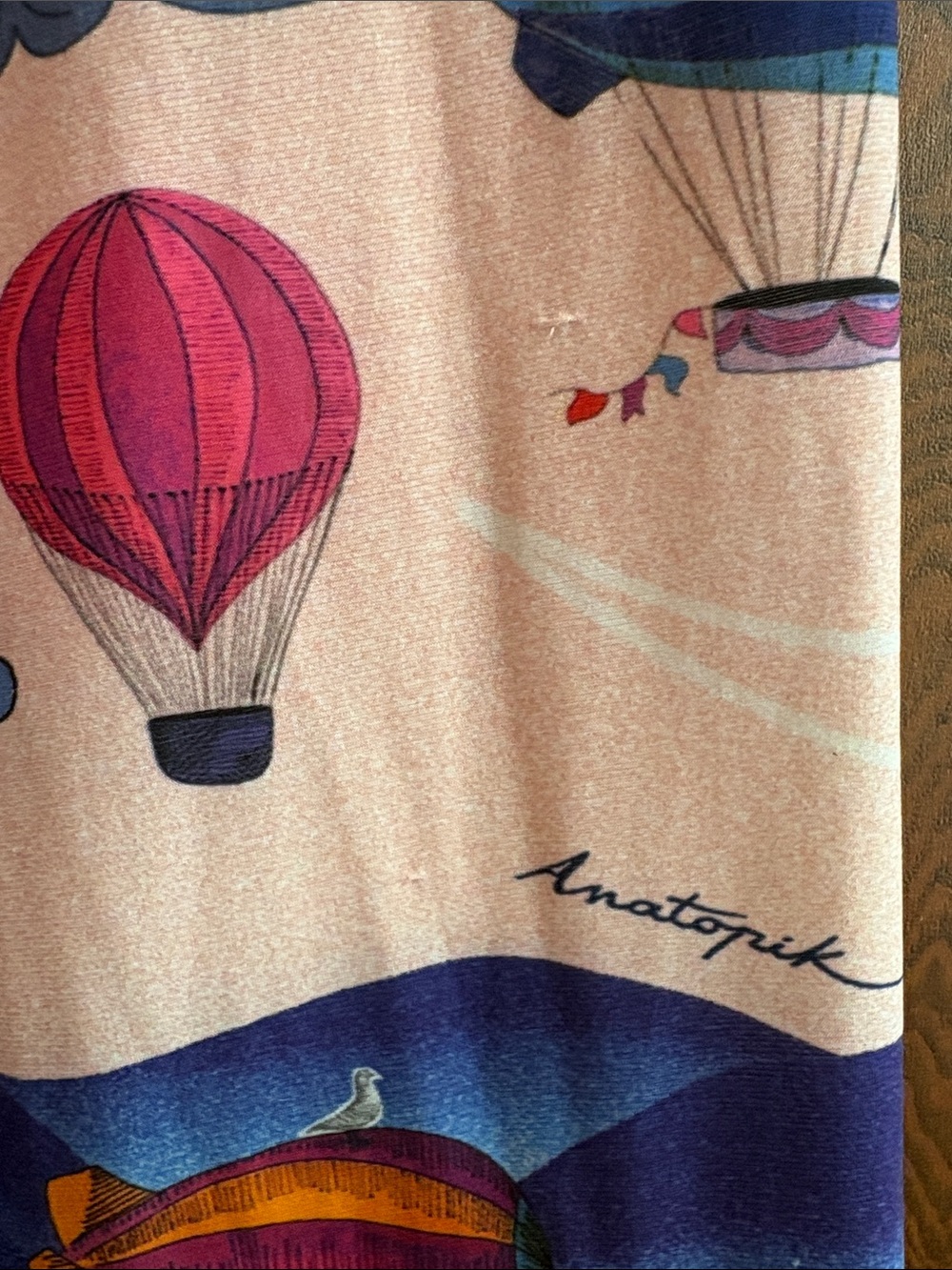 Anatolia Vibrant Color Hot Air Balloon Graphic Print Wide Leg Pants - Picture 11 of 15